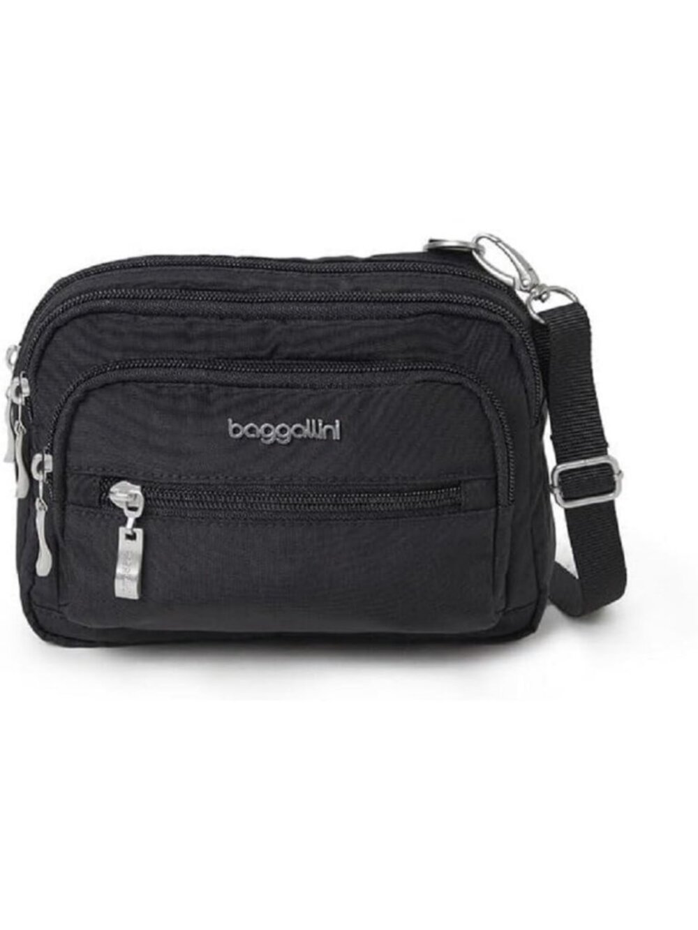 Lightweight Triple Zip Crossbody Bag - Convertible Fanny Pack & Belt Bag for